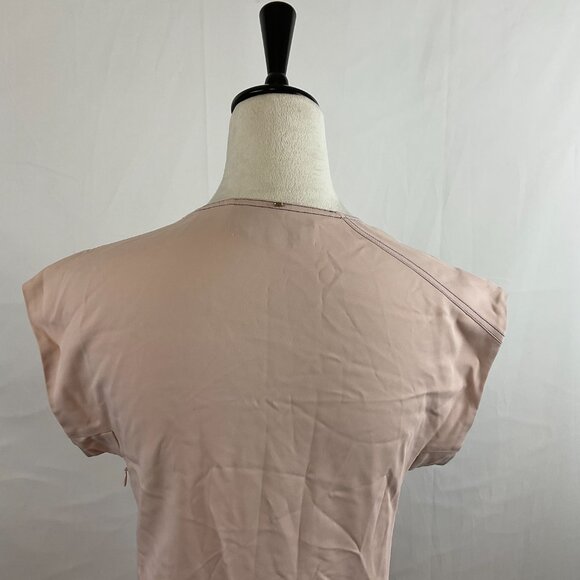 Sportmax Dress M Light Pink Cap Sleeve Pleat Ruched Detail Max Mara - Picture 9 of 13